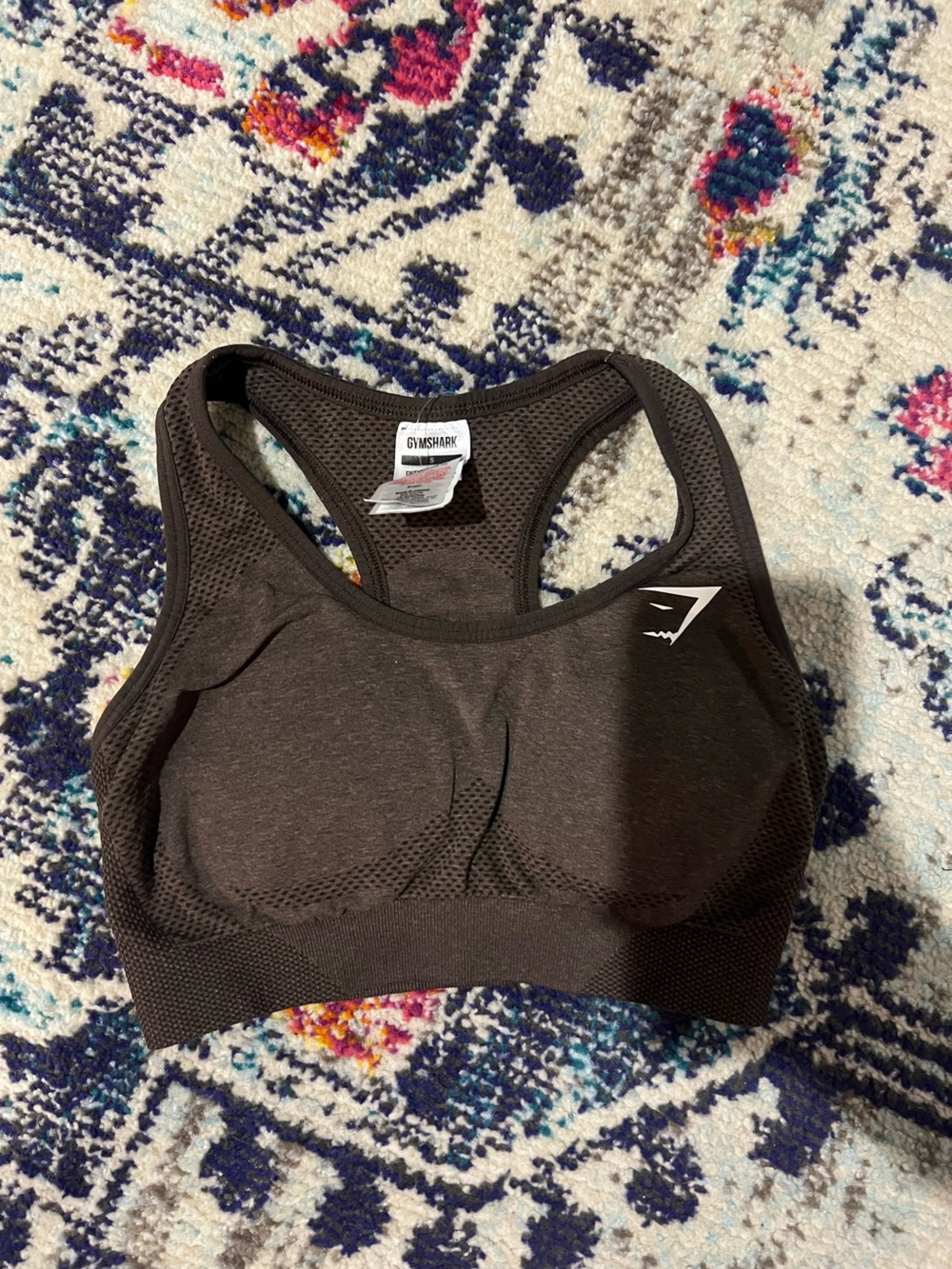 Gymshark Black Mesh Racerback Sports Bra